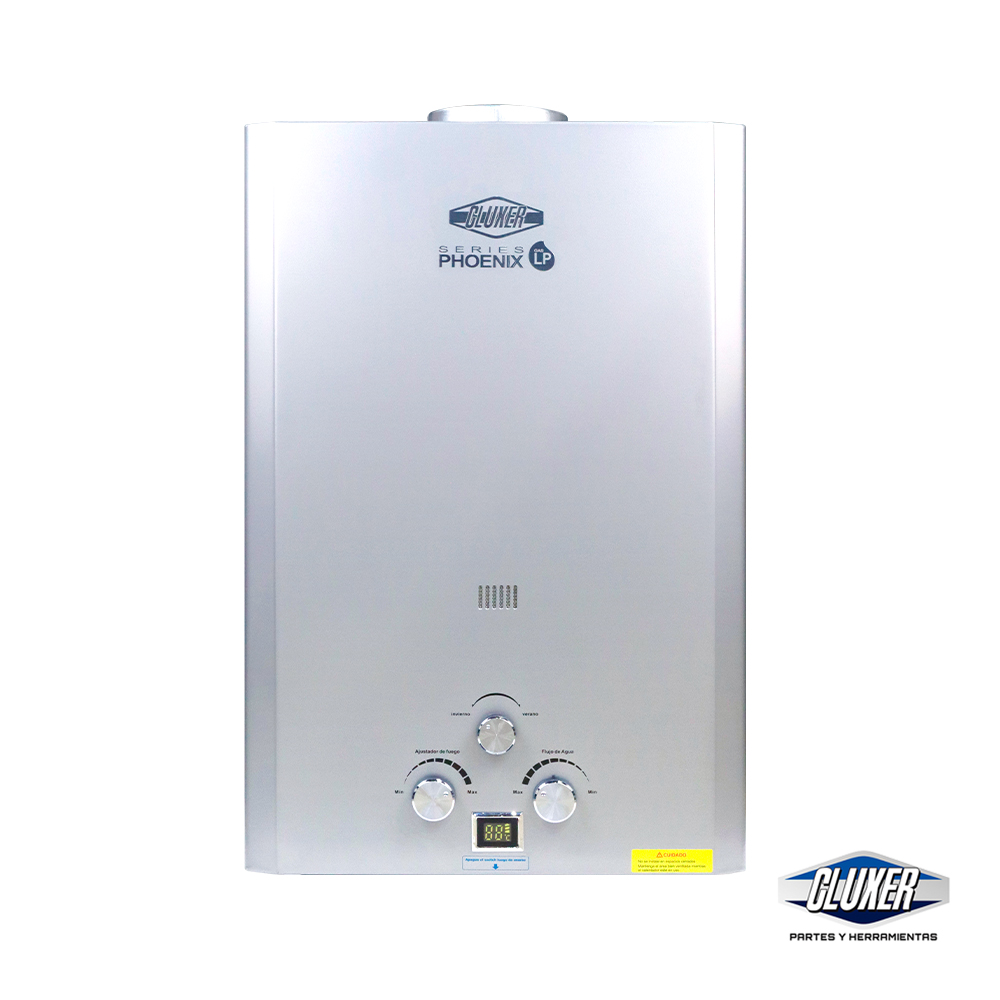 Boiler de 2.5 Servicios 16L Gas LP por minuto, Series Phoenix, Marca CLUXER Modelo CXCP16LB
