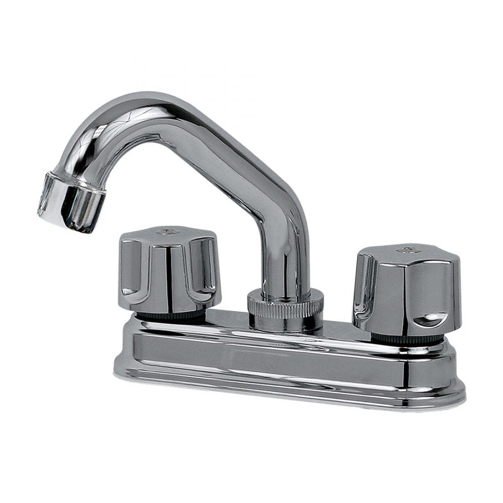 MEZCLADORA P/LAVABO C/CUBIERTA DE LATON