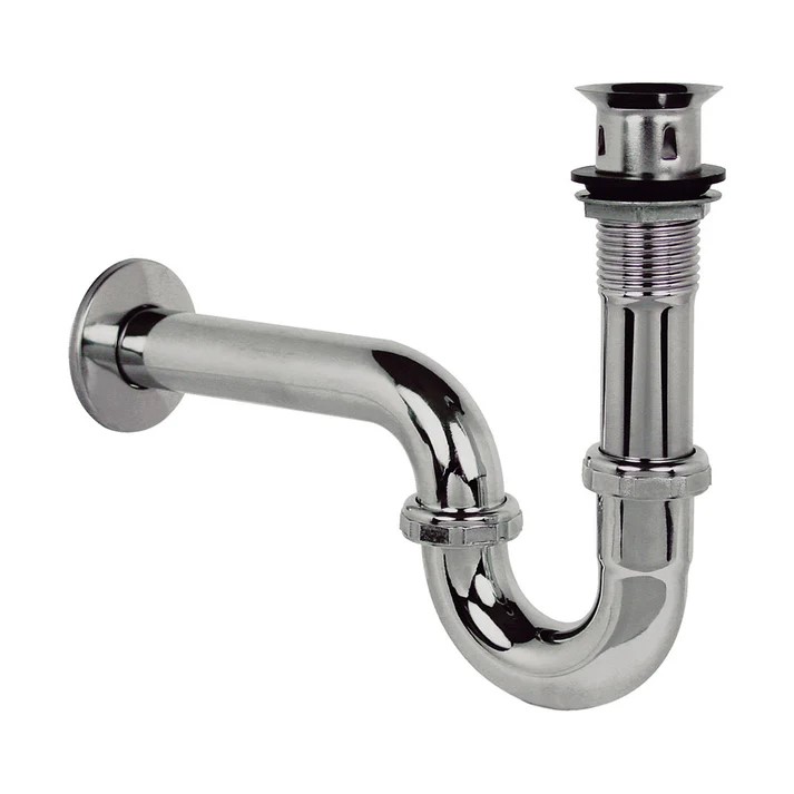 TRAMPA LAVABO PARED C/CONTRA TUBO SATINADA