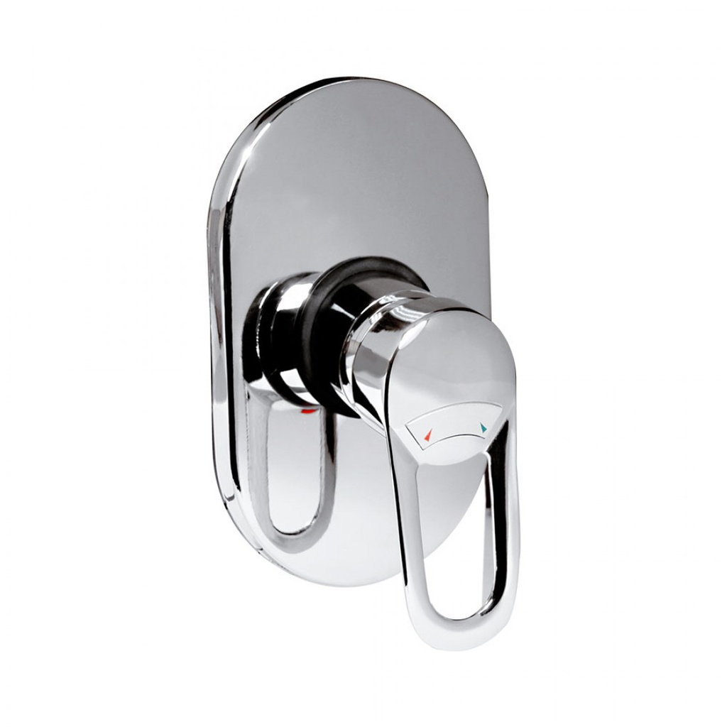 MEZCLADORA P/EMPOTRAR MONOMANDO C/CHAPETON OVALADO AC/CROMO