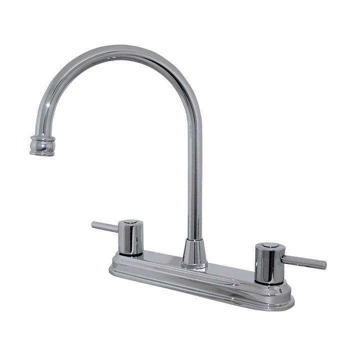 MEZCLADORA FREGADERO CROMADA CON CARTUCHO CERAMICO