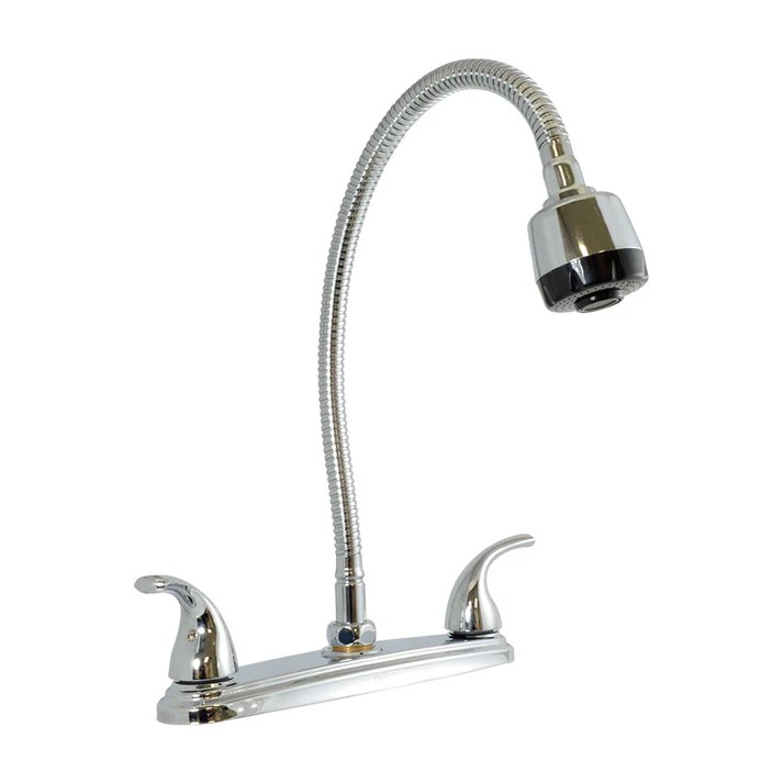 MEZCLADORA FREG.PICO FLEX.CROMO CUERPO LATON PICOY CUB.AC.INOX.MAN.METALICOS