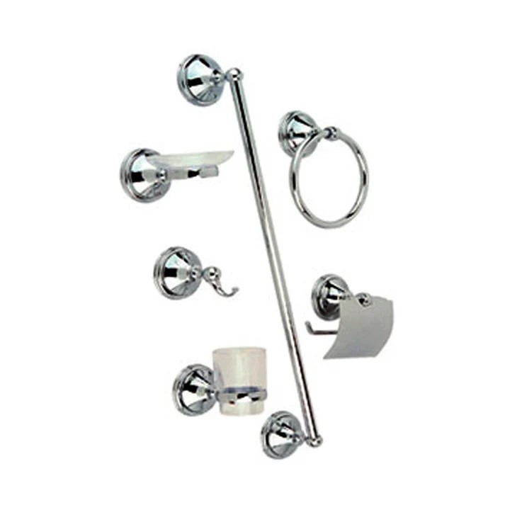 JUEGO ACCESORIOS P/BA�O ORO-CROMO ( CAPRI )