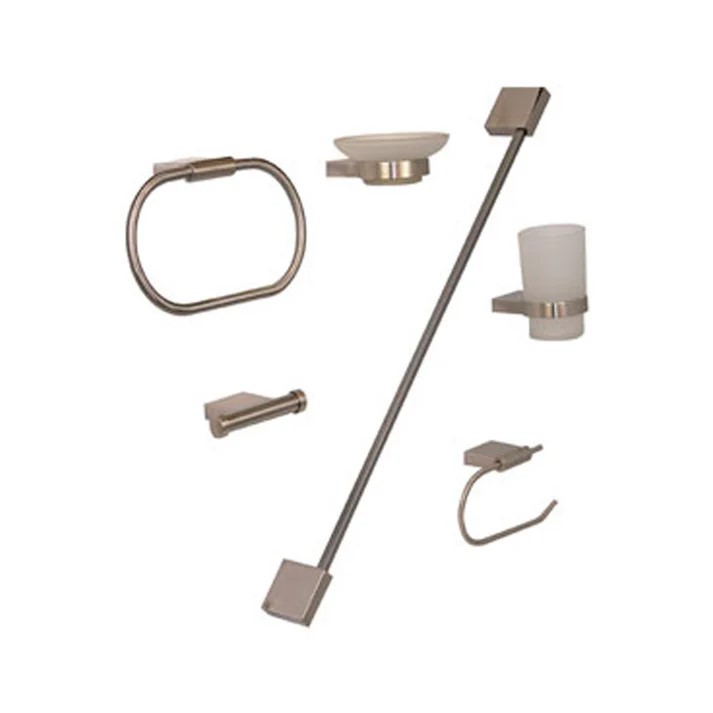 JUEGO  ACCESORIOS P/EMPOTRAR AC.SATINADO