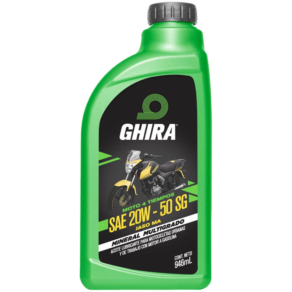 ACEITE SG 20W50 MINERAL JASO MA 0.946L MOTO 4T GHIRA