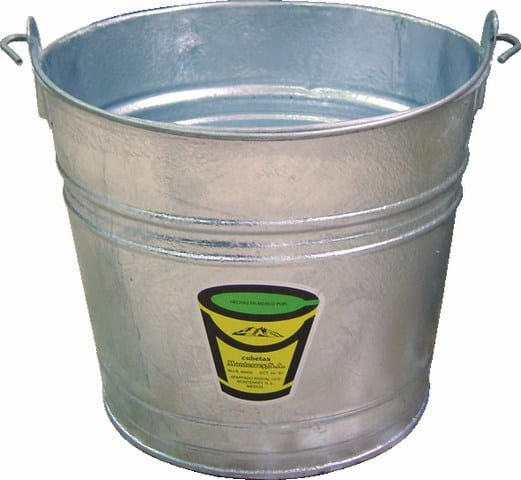 CUBETA LAMINA GALVANIZADA N.12 10.5 LTS.