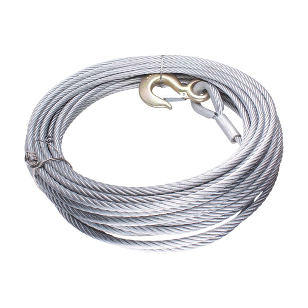 CABLE DE ACERO GALVANIZADO C/GANCHO 7X19 5/8" ROLLO 40M