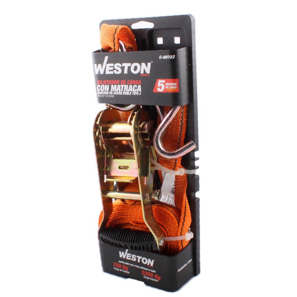 SUJETADORES CON MATRACA 1-1/2" X 5M