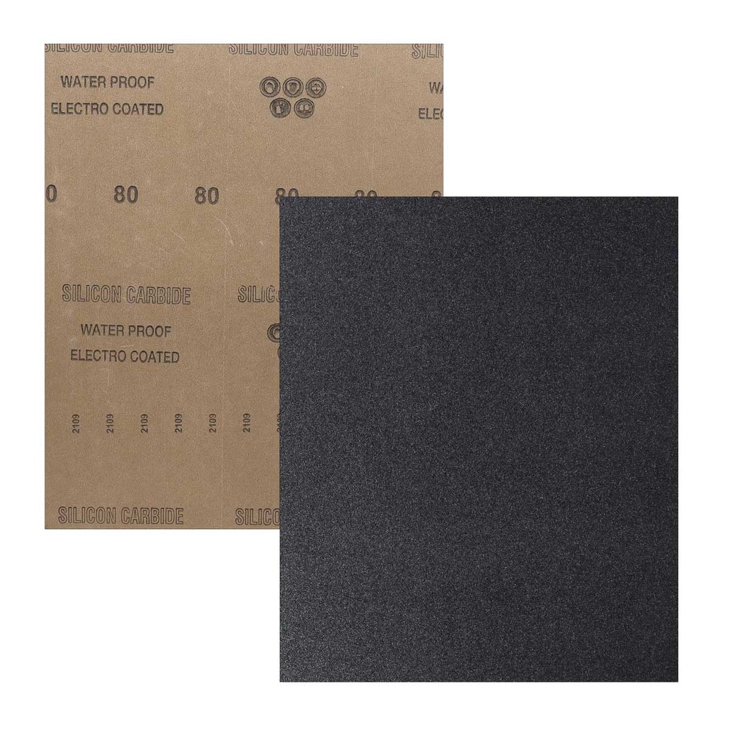 HOJA DE LIJA DE AGUA CARBURO SILICIO 9" x 11" G1500 (Precio x pieza - Empaque c/100 pzas)