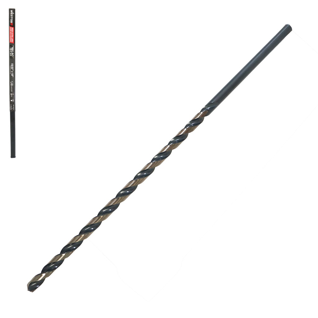 BROCA EXTRA LARGA AAV 15/32 x 18" WP BLACK &amp; SILVER