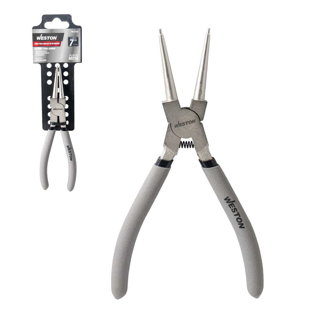 PINZAS PUNTA RECTA PARA ANILLOS INTERIOR 7&quot; (CAJA C/6 PZAS - PRECIO X PIEZA)