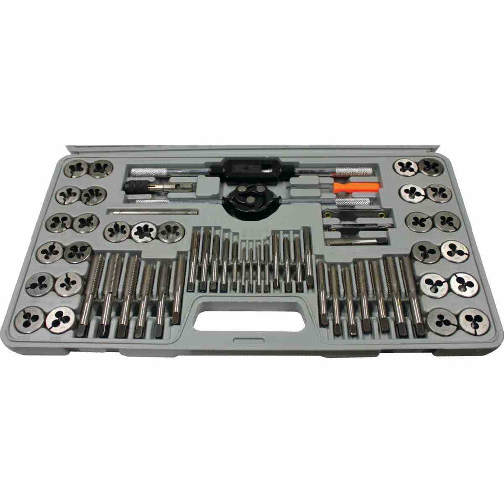 JUEGO MACHUELOS Y DADOS 60 PCS. METRICA, FRACCIONAL Y NUMERICO AVV