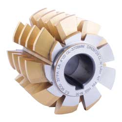 CORTADOR P/ENGRANE T/HOB COBALTO M35 C/REC. D/TITANIO 20° MOD. 5 100MM x 88MM X 1-1/4"