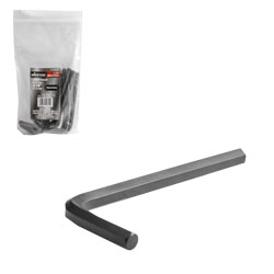 LLAVE HEXAGONAL L CORTA CrV  3/16"  (PRECIO X PZA - EMPAQUE C/10 PZAS)