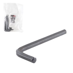 LLAVE HEXAGONAL L CORTA CrV  7MM  (PRECIO X PZA - EMPAQUE C/10 PZAS)