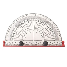 [STWS-1804-5779] TRANSPORTADOR DE PRECISION DE MARCADO DE AC. INOX. 6" CON 1 LAPICERO Y PUNTILLAS