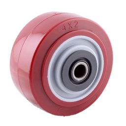 [Y-1046-200] RUEDA MARRON PU 8X2" C/BALERO Y 2 CUBIERTAS PLASTICAS