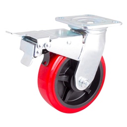 [Y-1053-150] RODAJA PU C/PP GIRA. C/FRENO TOTAL 6 X 2"