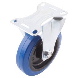 [Y-1090-125] RODAJA FIJA DE GOMA AZUL 5"