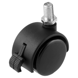 [Y-2133-50] RODAJA TIPO YOYO C/ROSCA 3/8-16 Y FRENO 50MM (Precio x pieza - Empaque c/4 pzas)