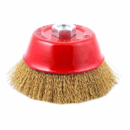 [Z-10720] CEPILLO TIPO COPA ONDULADA SIN ARO 5"  ENT 5/8-11 A. LATONADO .012"