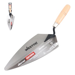 [Z-26065] CUCHARA SOLDADA TIPO FILADELFIA 11" MANGO D/MADERA