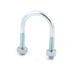 [ZC-01024] ABRAZADERA TIPO "U" C/TUERCAS GALV. P/TUBO DE 4" ROSCA DE 1/2" (Precio x Pza - Caja c/10 pzas)