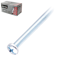 [ZN-07050-C] TORNILLO ESTUFA CABEZA COMBINADA 1/4 X 3-1/2" (Precio x Caja - Caja c/100 pzas)