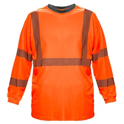 [QB1012] PLAYERA NARANJA REFLEJANTE LARGA M