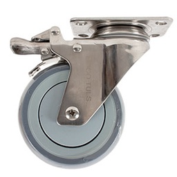 [ZF5176] RODAJA ACERO INOX TPR GIRA Y FRENO 4"