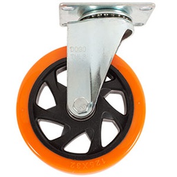 [ZF5237] RODAJA PVC NARANJA GIRATORIA 5"