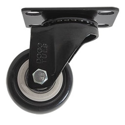 [ZF5181] RODAJA PVC NEGRO GIRATORIA 2"