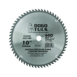 [SQ1189] SIERRA CIRCULAR MADERA 10" 60D ENT 1"