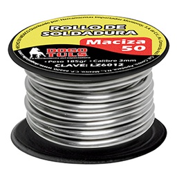 [LZ6012] SOLDADURA MACIZA 50/50 ROLLO 3MM 185GR