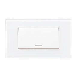 [8842910] APAGADOR SENCILLO CON PLACA DE ACRILICO BLANCA 72MM