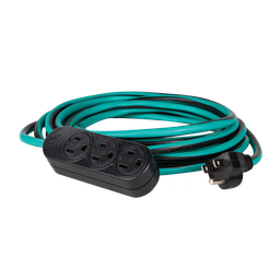 [9730063] EXTENSION USO RUDO SJT 3X16 AWG 3 TOMAS ATERRIZADAS VERDE CON NEGRO 5 METROS