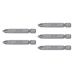 [12162] Estuche con 5 puntas pozidriv PZ2 largo 2', Truper Expert