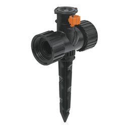 [12297] Mini aspersor plastico, dos vias, irrigacion 360°, Truper