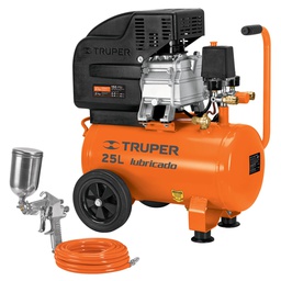 [100300] Kit Compresor de aire 25L 3HP, manguera y pistola, Truper