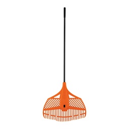 [19881] Escoba plastica p/jardin, flex. 26 dientes, mango acero 54'