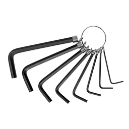 [21851] Juego de 8 llaves allen mm punta hex tipo llavero, Pretul