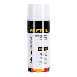 [27175] Pintura en aerosol, blanco mate, 400 ml, Pretul