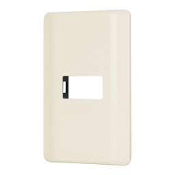 [27231] Placa 1 modulo, marfil, linea Volteck Basic