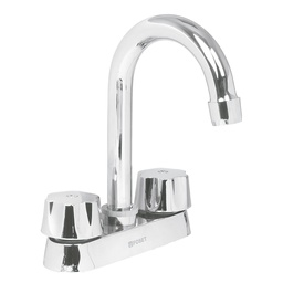[47689] Mezcladora 4' para lavabo, cuello bar, cartucho compresion