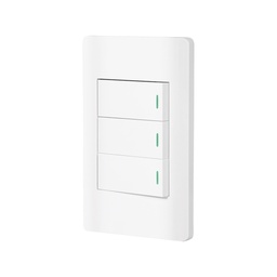 [47956] Placa armada blanca 3 interruptores 1 modulo, Lisboa