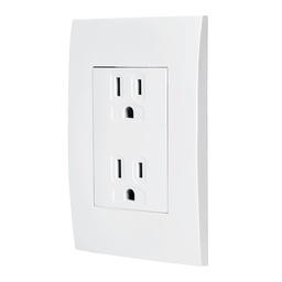 [48309] Contacto duplex, 2 polos + tierra, linea Oslo, blanco