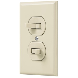 [48492] Placa armada 2 interruptores sencillo, linea Standard,marfil