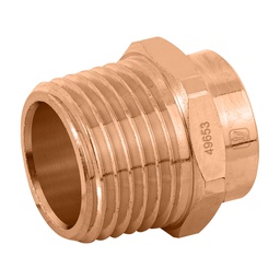 [49653] Conector de cobre, rosca exterior 1/2', Foset
