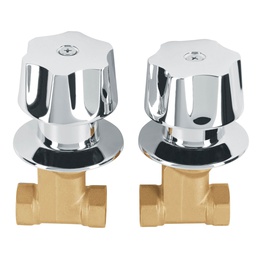 [49800] Juego llaves empotrar roscables, maneral metalico, Basic