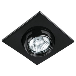 [45570] Luminario cuadrado negro spot esferico, lampara no incluida